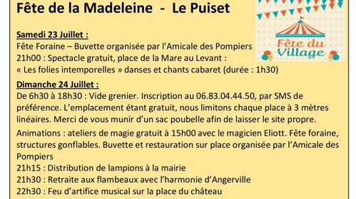 Fête de la Madeleine - Le Puiset